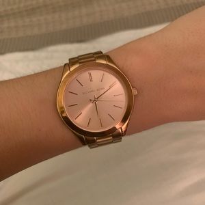 Michael Kors Women's Slim Quartz Watch, Rose Gold
